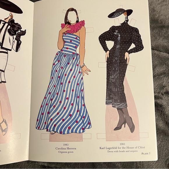 Vtg 1995 Christian Dior and Eighties Fashion Design Paper Doll Books Tom Tierney - Picture 8 of 9